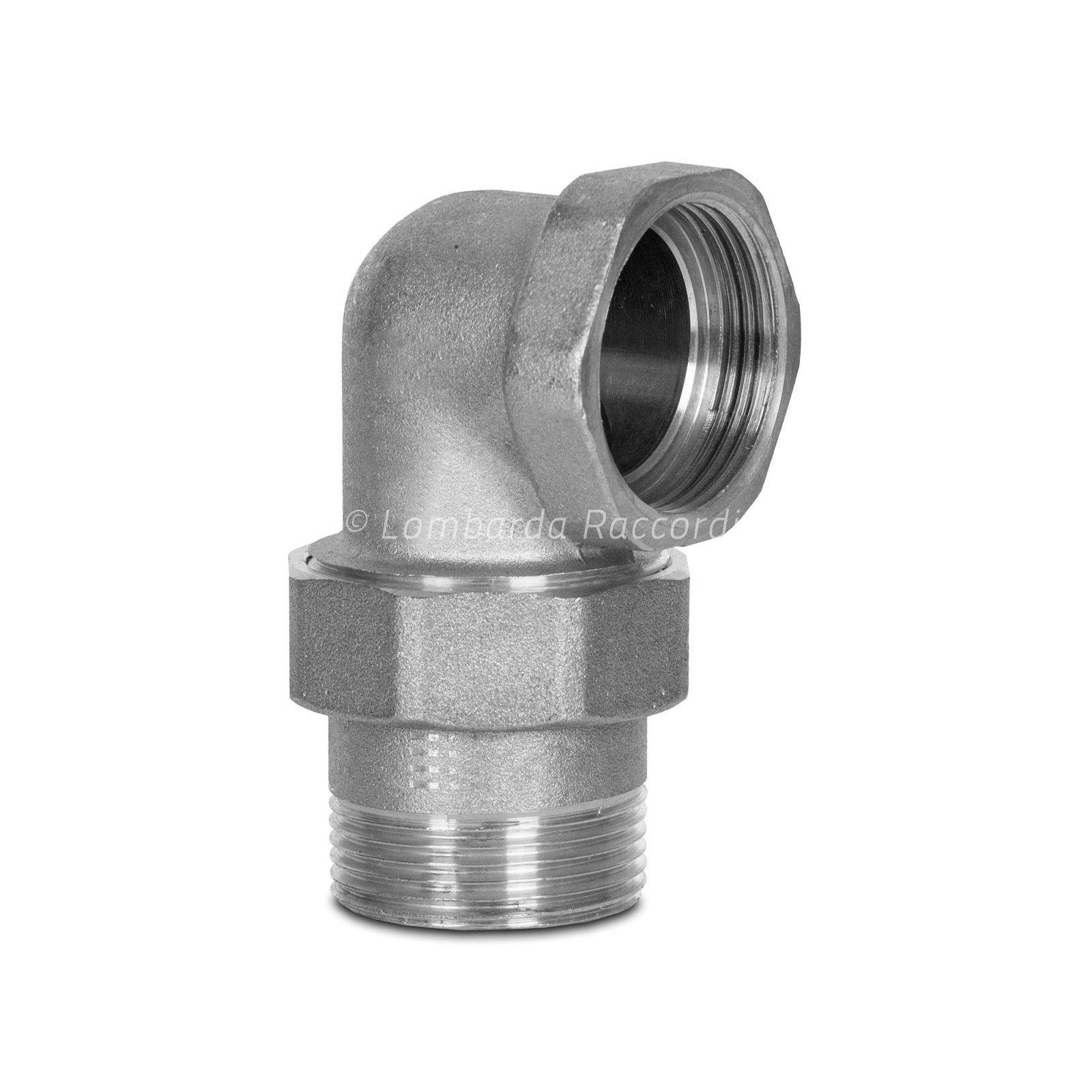 GIUNTO 3 PZ CURVO M/F S.C. CON O-RING CROMATO