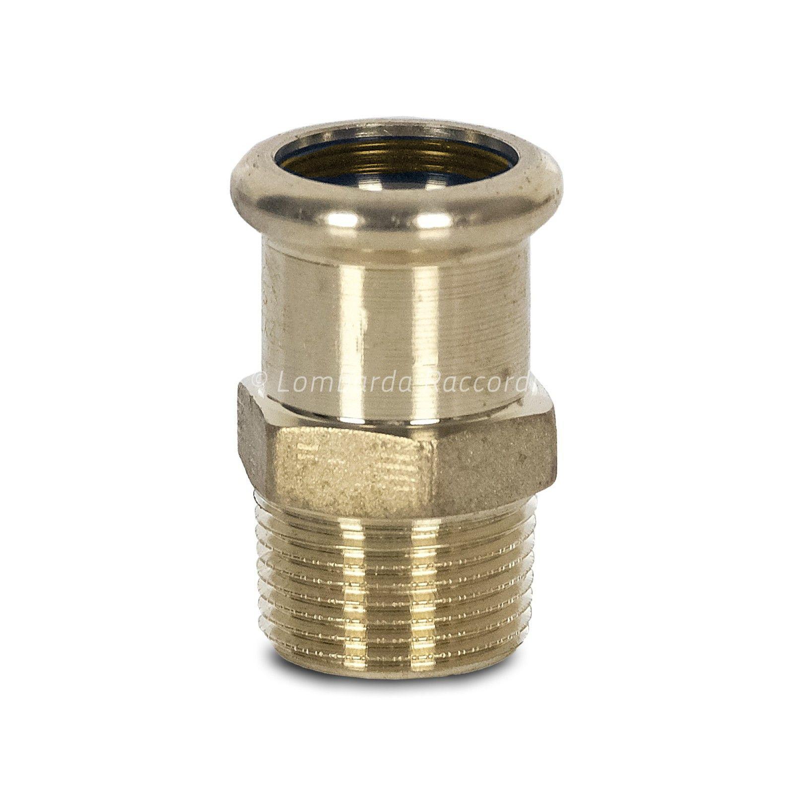 COUPLING THD M x PRESS BRONZE FOR GAS