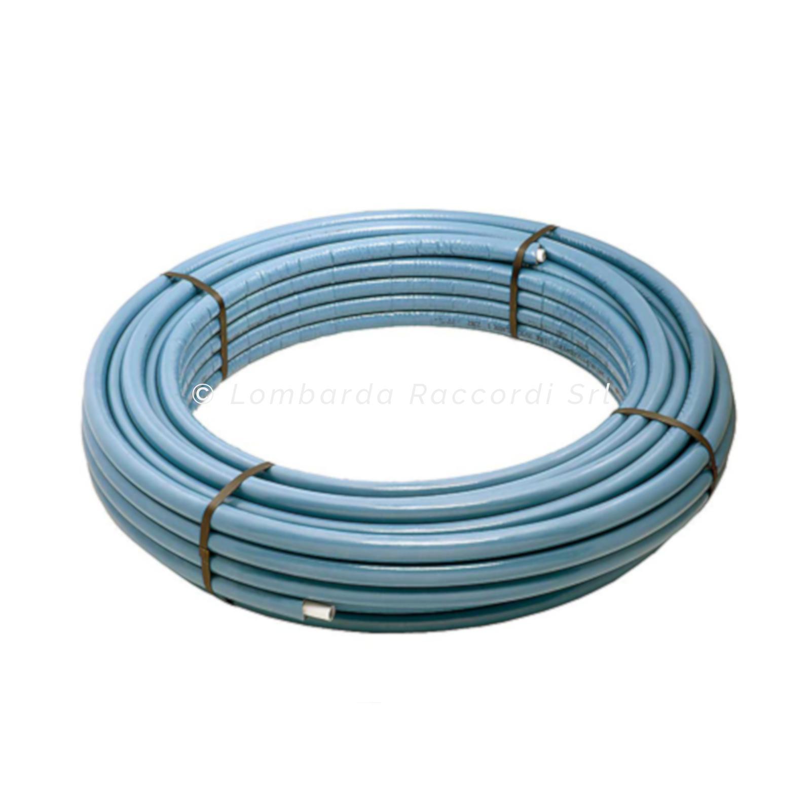 TUBO MULTISTRATO IN ROTOLO PREISOLATO AZZURRO