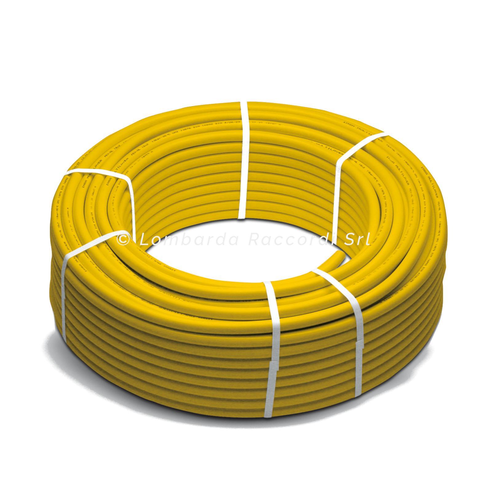 TUBO MULTISTRATO PER GAS (GIALLO) IN ROTOLO