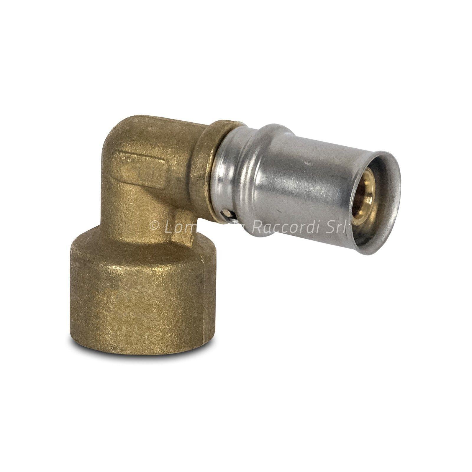 RACCORDO A GOMITO 90° FIL. F PER GAS