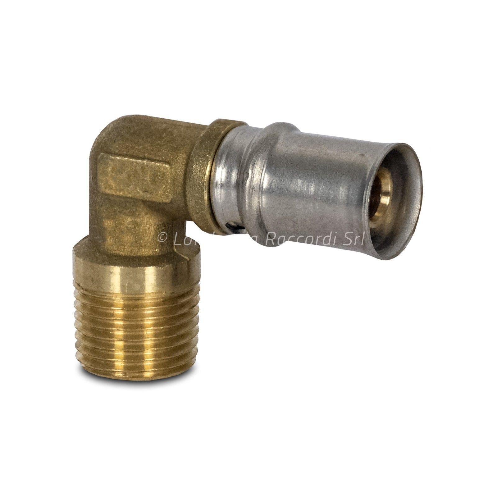 RACCORDO A GOMITO 90° FIL. M PER GAS