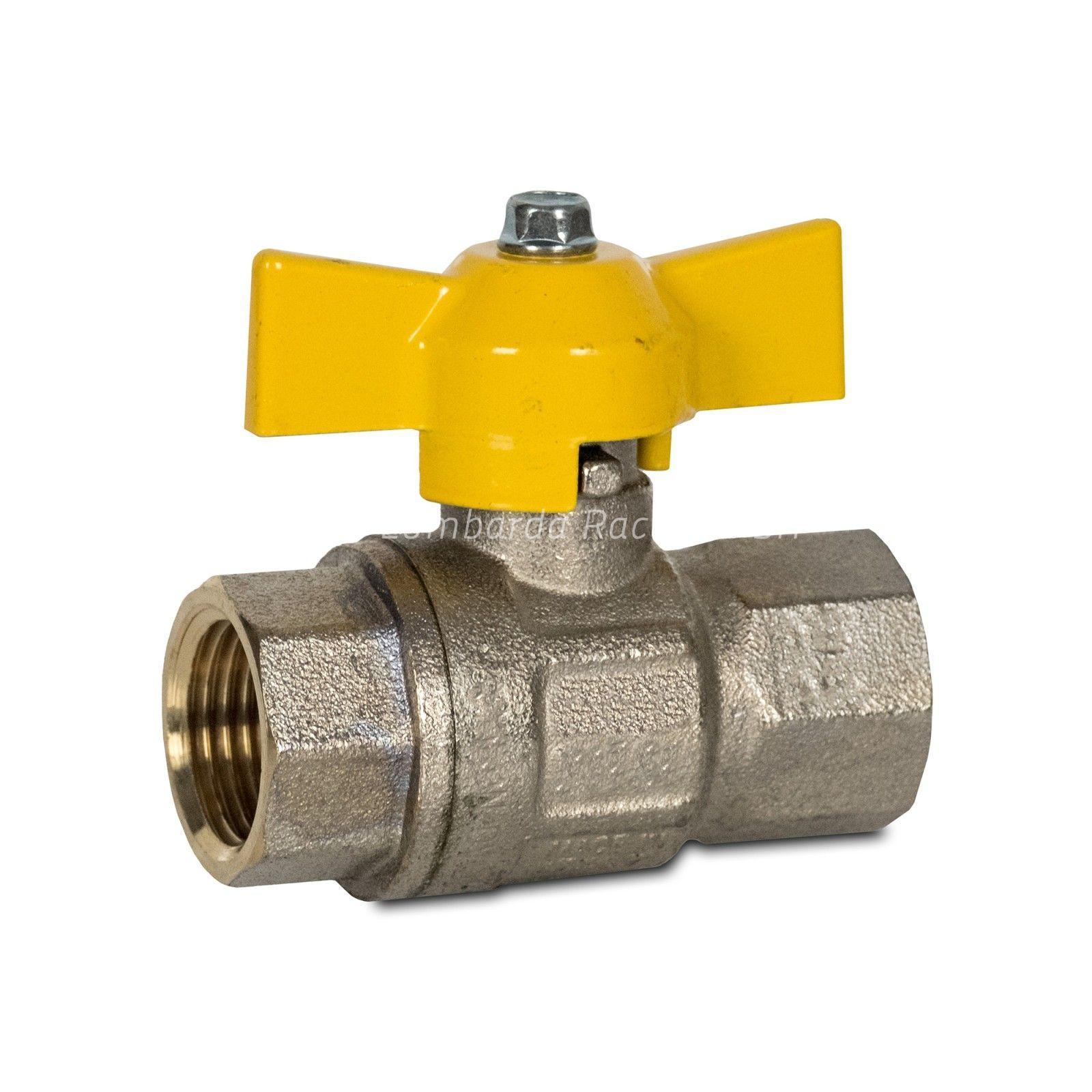 BALL VALVE F/F YELLOW T HANDLE (FOR GAS)