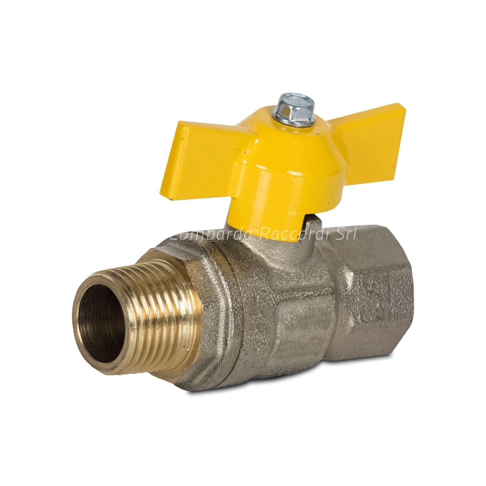 BALL VALVE M/F YELLOW T HANDLE (FOR GAS)