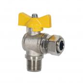 ANGLED BALL VALVE M/F WITH LOOSE NUT (FOR GAS)