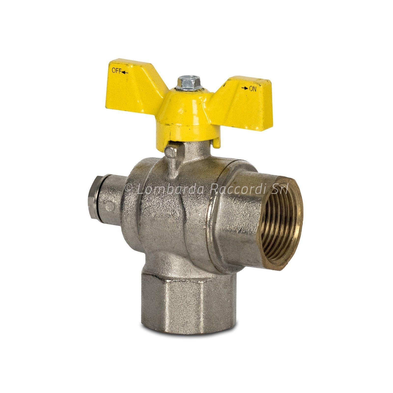 ANGLED BALL VALVE F/F WITH PRESSURE GAUGE PORT (FOR GAS)