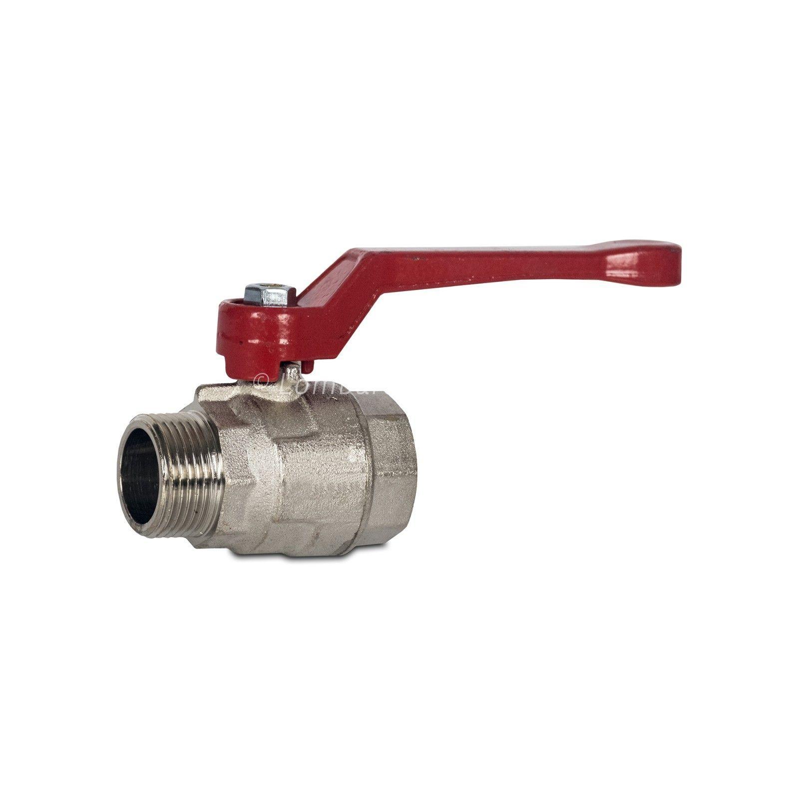 BALL VALVE M/F RED LEVER