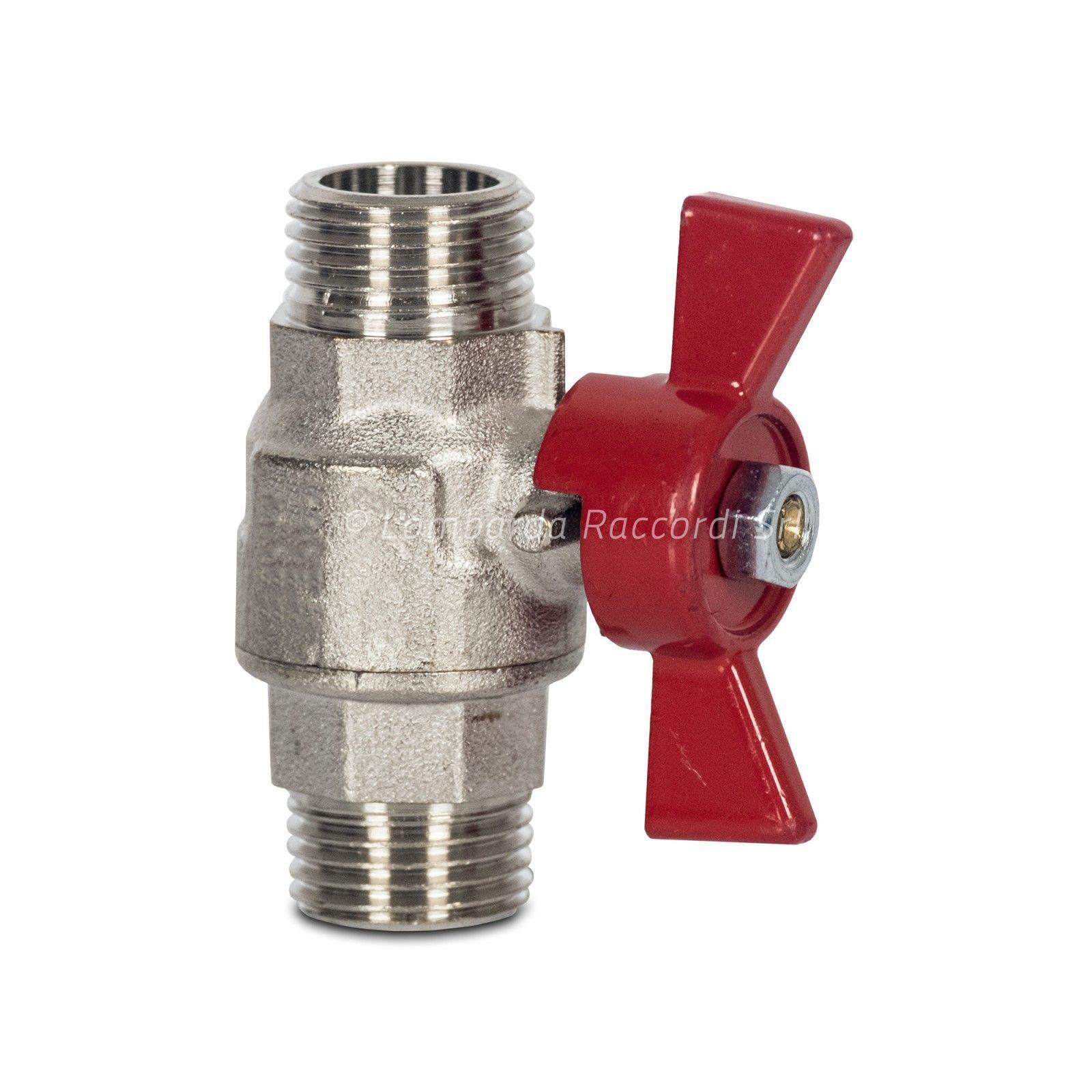 BALL VALVE M/M RED T HANDLE