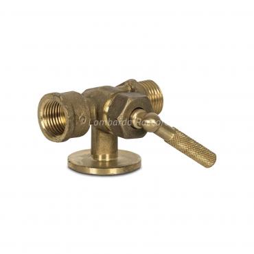 BALL FAUCET WITH GAUGE HOLDER AND FLANGE