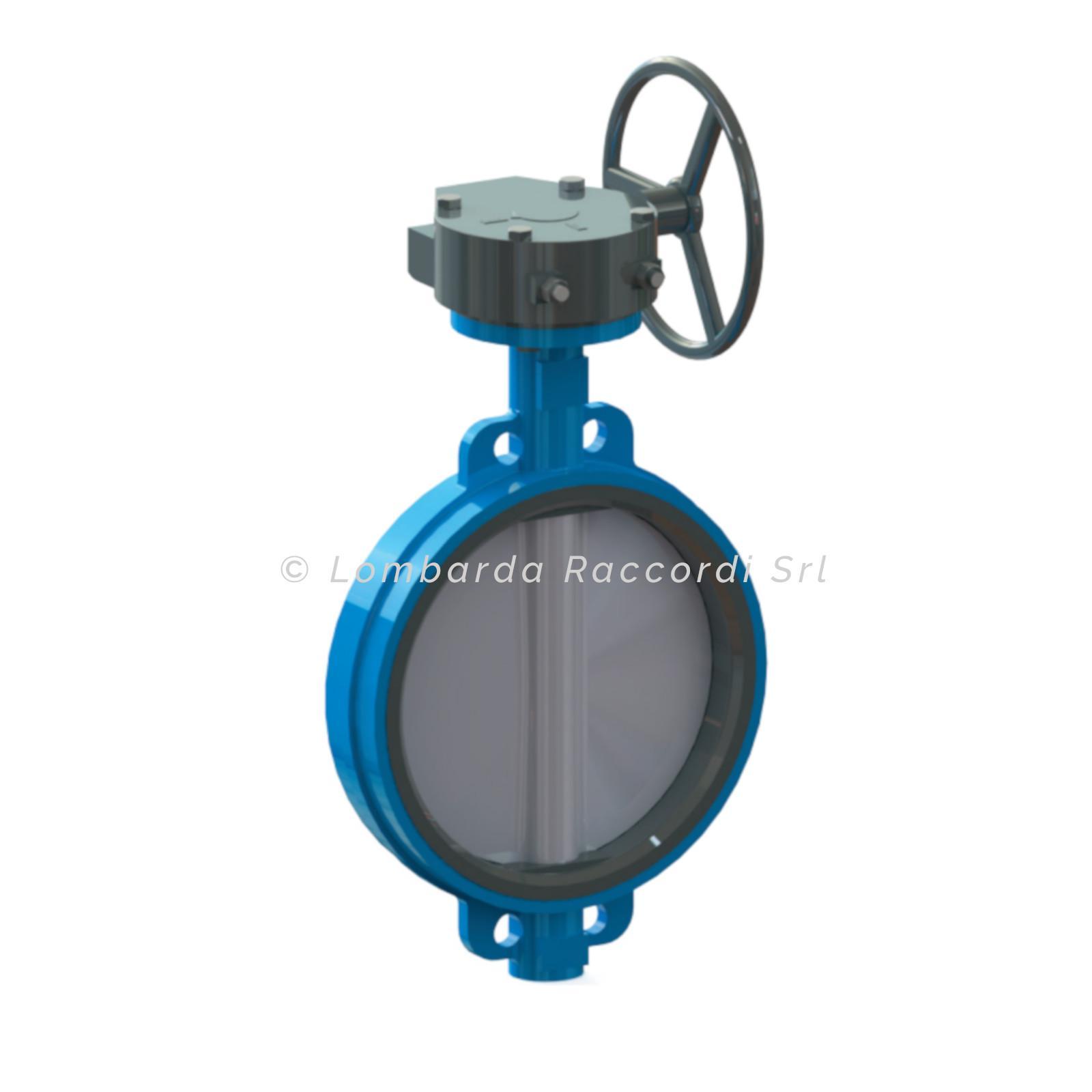 VALVOLA A FARFALLA WAFER (GHISA / GHISA / EPDM) CON RIDUTTORE MANUALE