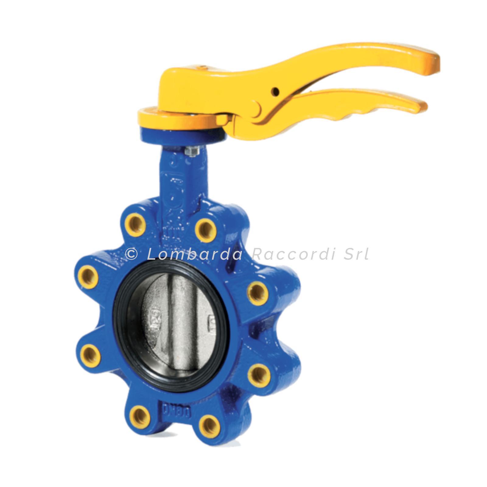 VALVOLA A FARFALLA LUG PER GAS (GHISA / INOX 316 / NBR)