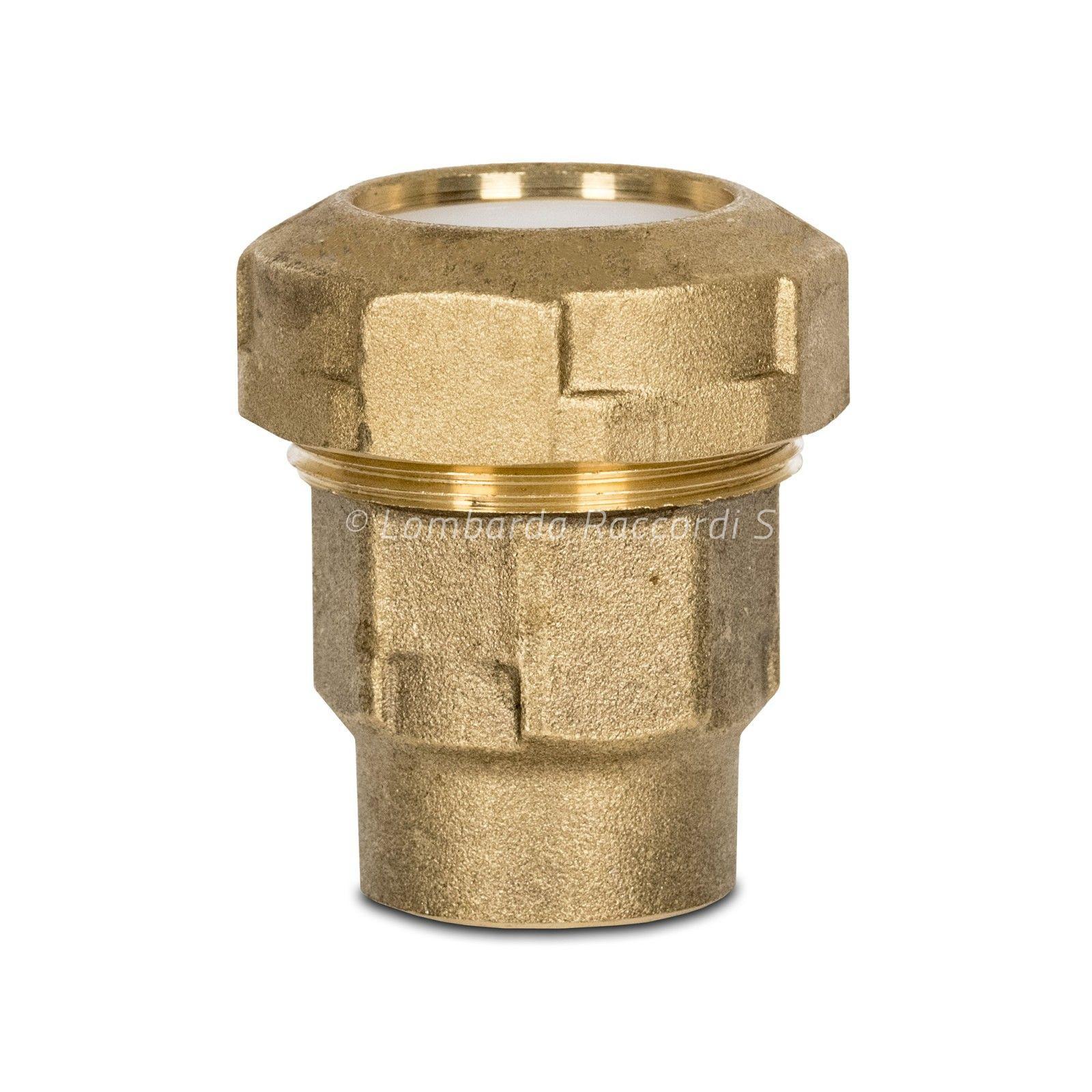 RACC. DRITTO FIL. F IN OTTONE A STRINGERE PER TUBO PE/PVC