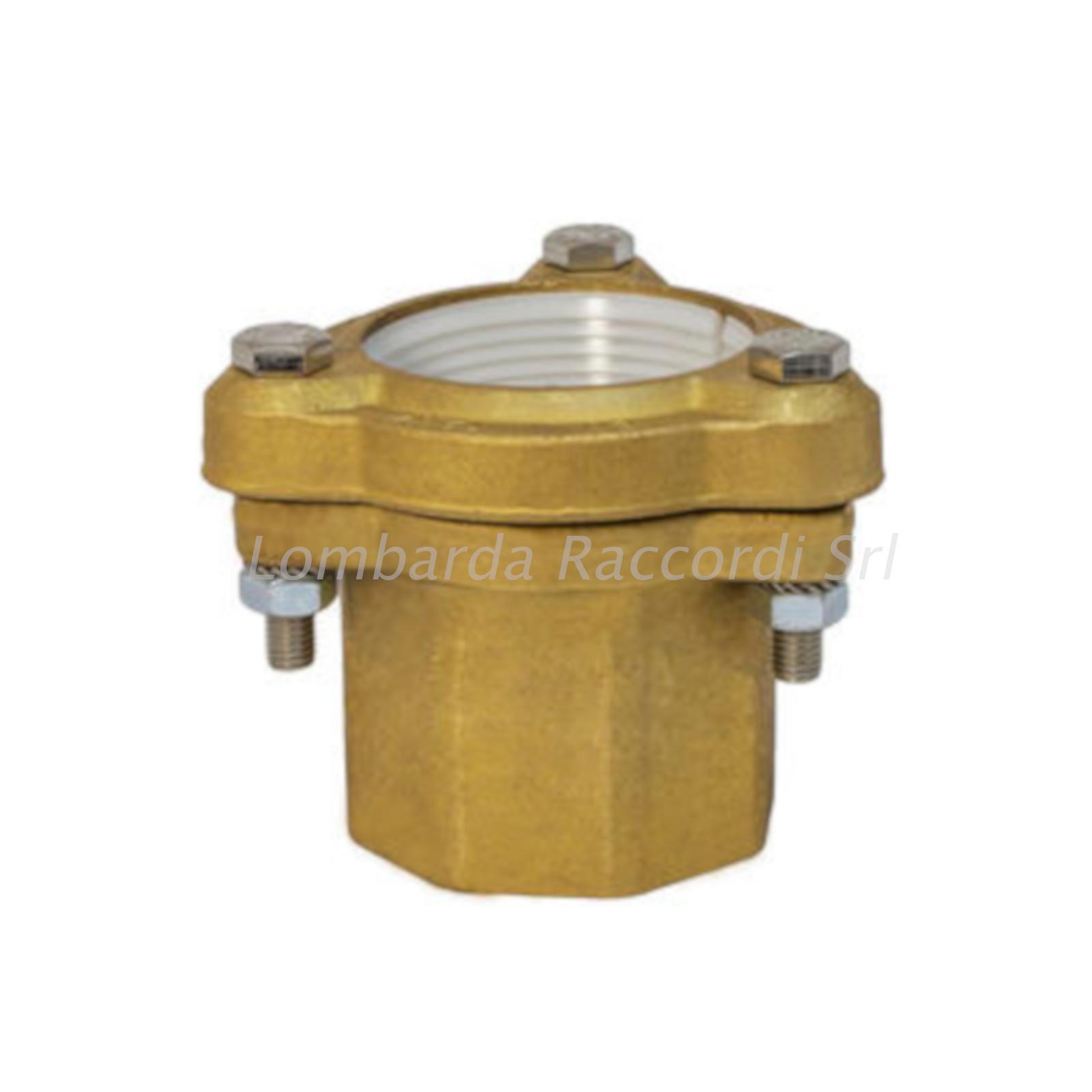 RACC. DRITTO FLANGIATO FIL. F IN OTTONE A STRINGERE PER TUBO PE/PVC