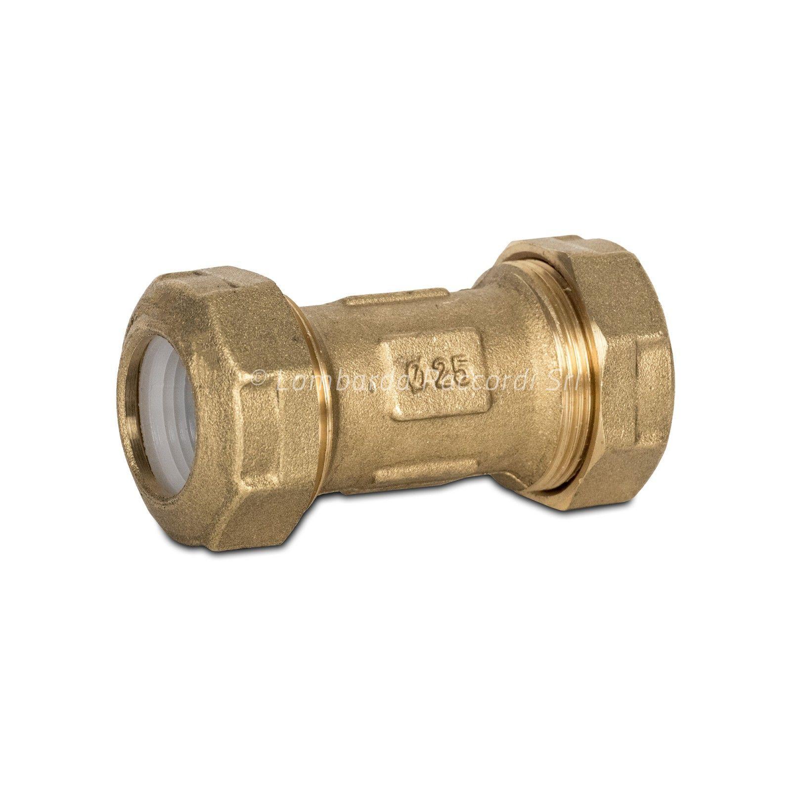 RACC. DOPPIO IN OTTONE A STRINGERE PER TUBO PE/PVC