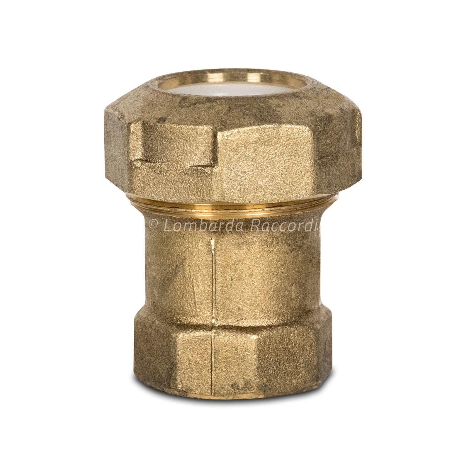 RACC. DRITTO RIDOTTO FIL. F IN OTTONE A STRINGERE PER TUBO PE/PVC
