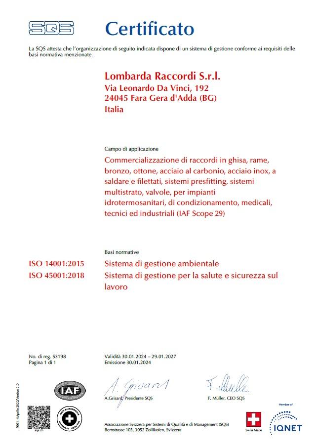 ISO 14001:2015 e ISO 45001:2018