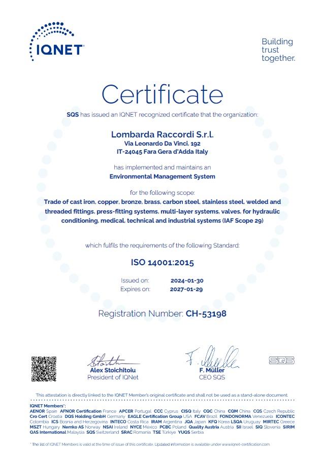 ISO 14001:2015 e ISO 45001:2018 IQNET