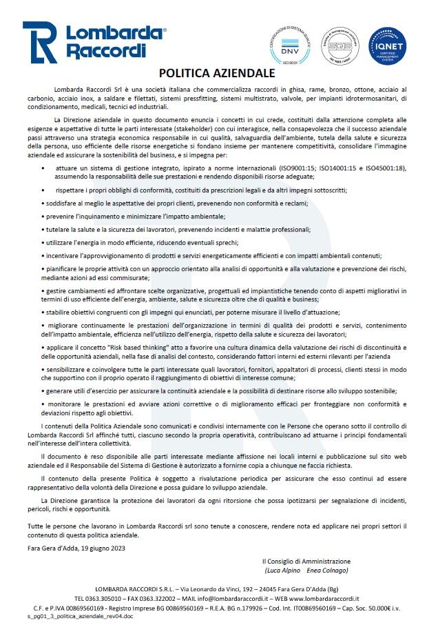Politica Aziendale